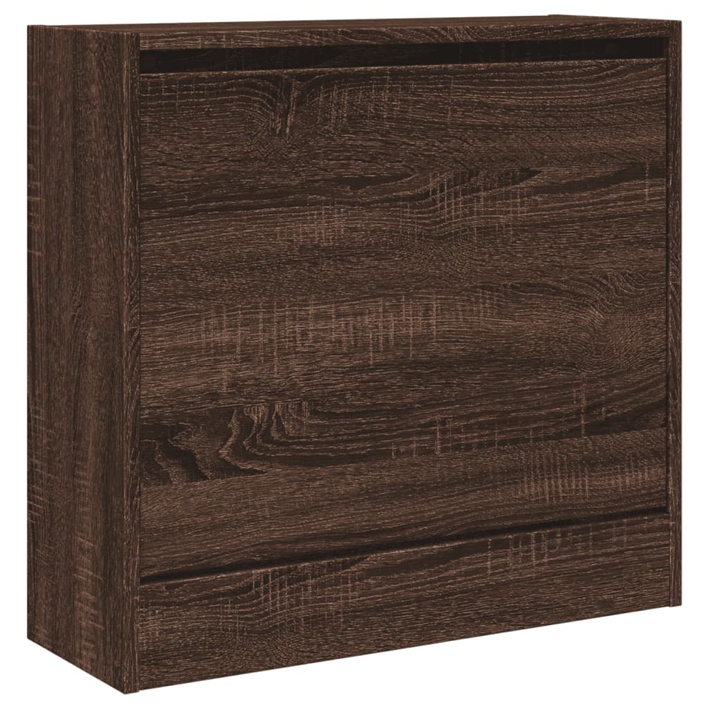 Schoenenkast 60x21x57 cm bewerkt hout bruineikenkleurig Schoenenrekken | Creëer jouw Trendy Thuis | Gratis bezorgd & Retour | Trendy.nl