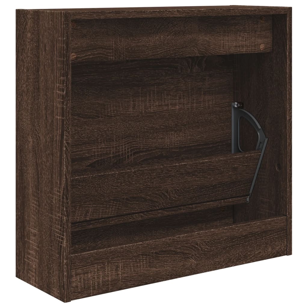 Schoenenkast 60x21x57 cm bewerkt hout bruineikenkleurig Schoenenrekken | Creëer jouw Trendy Thuis | Gratis bezorgd & Retour | Trendy.nl