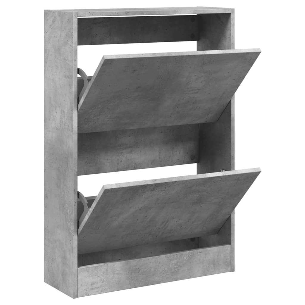 Schoenenkast 60x21x87,5 cm bewerkt hout betongrijs Schoenenrekken | Creëer jouw Trendy Thuis | Gratis bezorgd & Retour | Trendy.nl