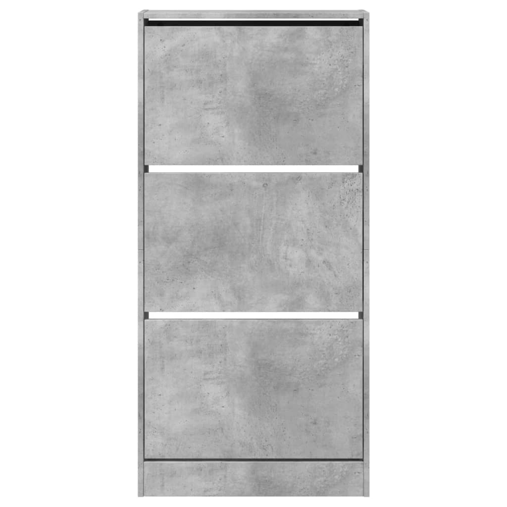 Schoenenkast 60x21x125,5 cm bewerkt hout betongrijs Schoenenrekken | Creëer jouw Trendy Thuis | Gratis bezorgd & Retour | Trendy.nl