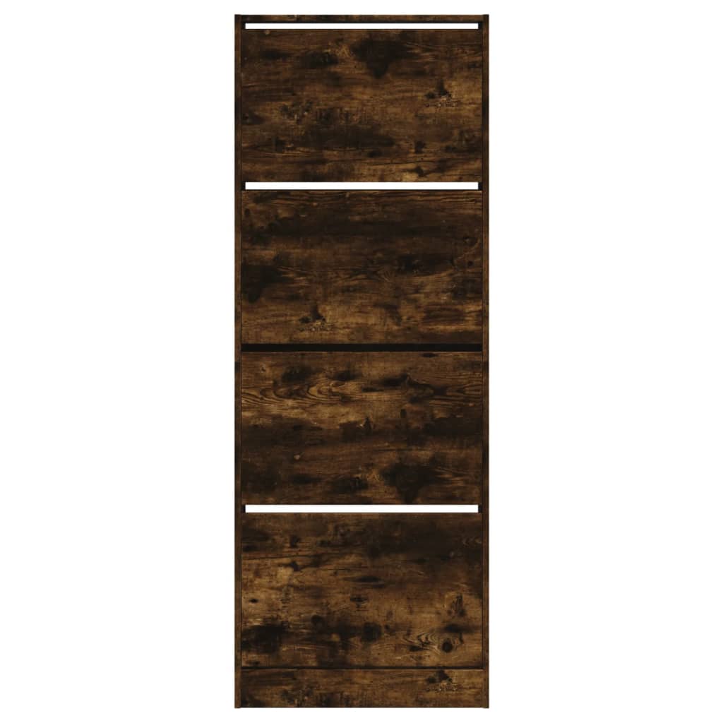 Schoenenkast 60x21x163,5 cm bewerkt hout gerookt eikenkleurig Schoenenrekken | Creëer jouw Trendy Thuis | Gratis bezorgd & Retour | Trendy.nl