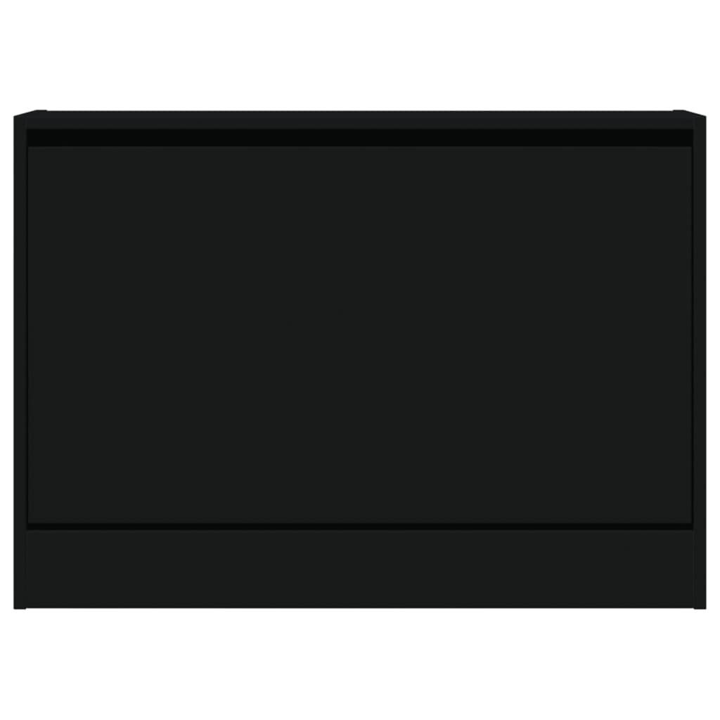 Schoenenkast 80x21x57 cm bewerkt hout zwart Schoenenrekken | Creëer jouw Trendy Thuis | Gratis bezorgd & Retour | Trendy.nl