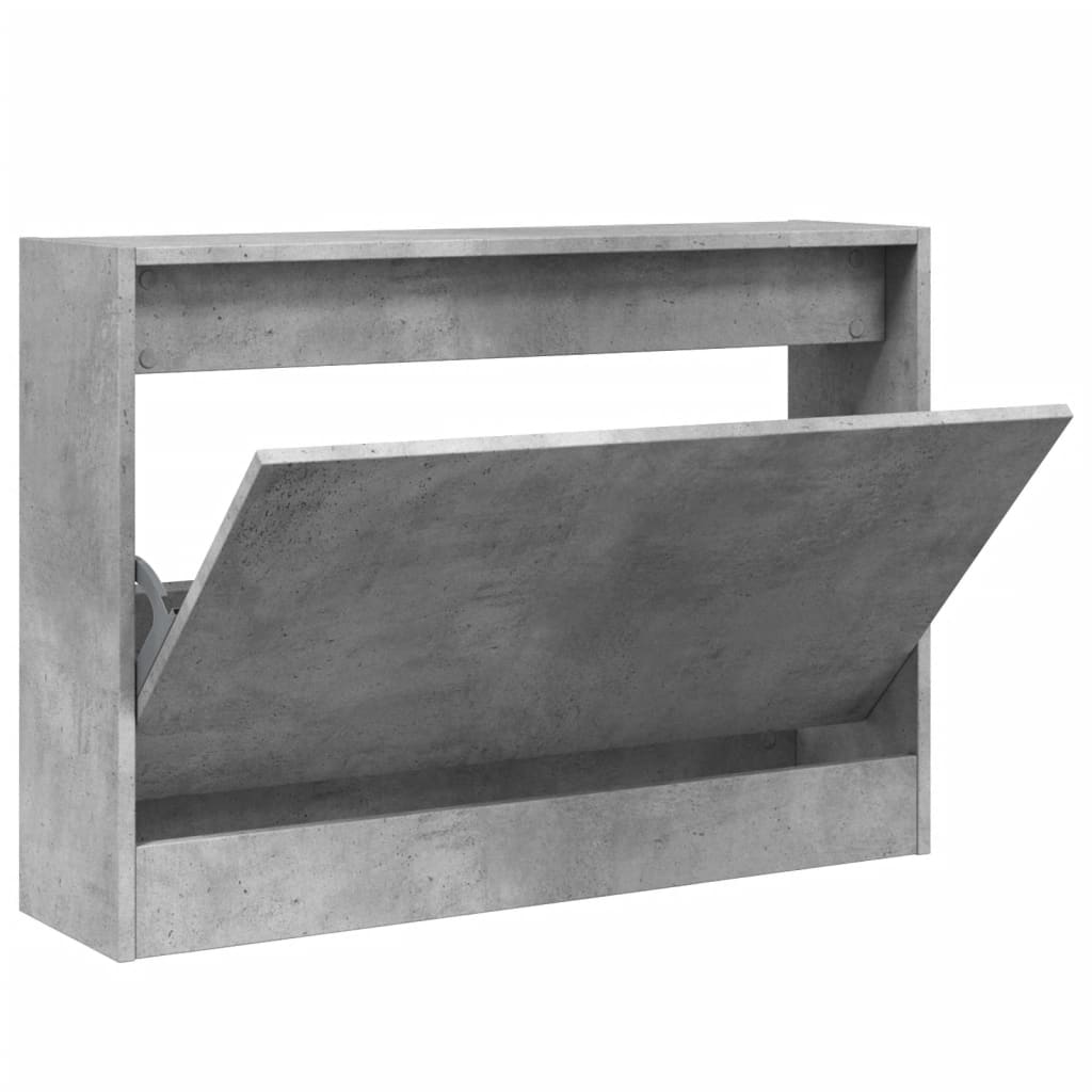 Schoenenkast 80x21x57 cm bewerkt hout betongrijs Schoenenrekken | Creëer jouw Trendy Thuis | Gratis bezorgd & Retour | Trendy.nl