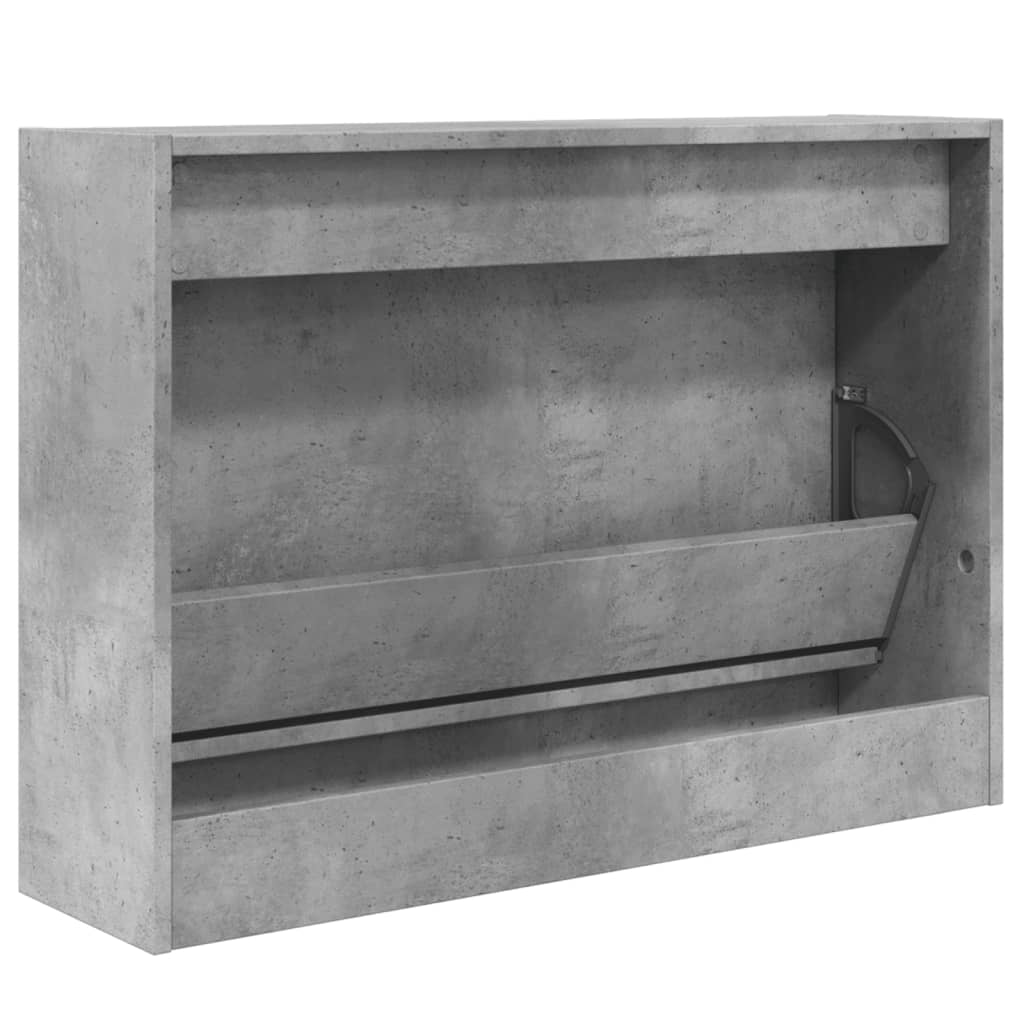 Schoenenkast 80x21x57 cm bewerkt hout betongrijs Schoenenrekken | Creëer jouw Trendy Thuis | Gratis bezorgd & Retour | Trendy.nl