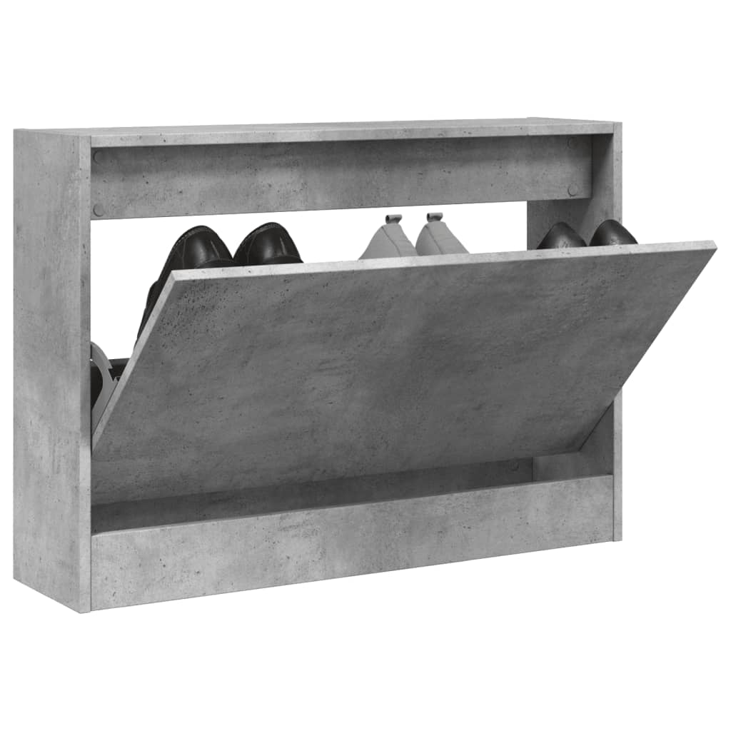 Schoenenkast 80x21x57 cm bewerkt hout betongrijs Schoenenrekken | Creëer jouw Trendy Thuis | Gratis bezorgd & Retour | Trendy.nl