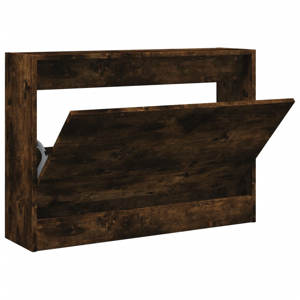 Schoenenkast 80x21x57 cm bewerkt hout gerookt eikenkleurig Schoenenrekken | Creëer jouw Trendy Thuis | Gratis bezorgd & Retour | Trendy.nl