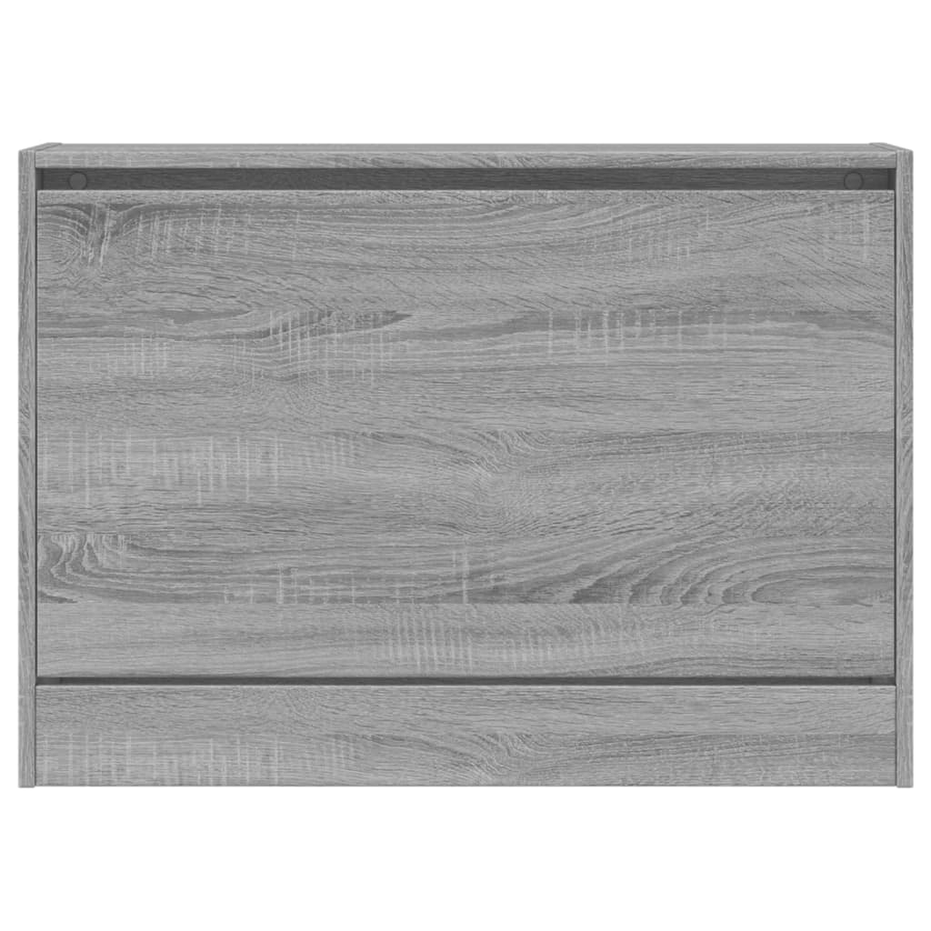 Schoenenkast 80x21x57 cm bewerkt hout grijs sonoma eikenkleur Schoenenrekken | Creëer jouw Trendy Thuis | Gratis bezorgd & Retour | Trendy.nl