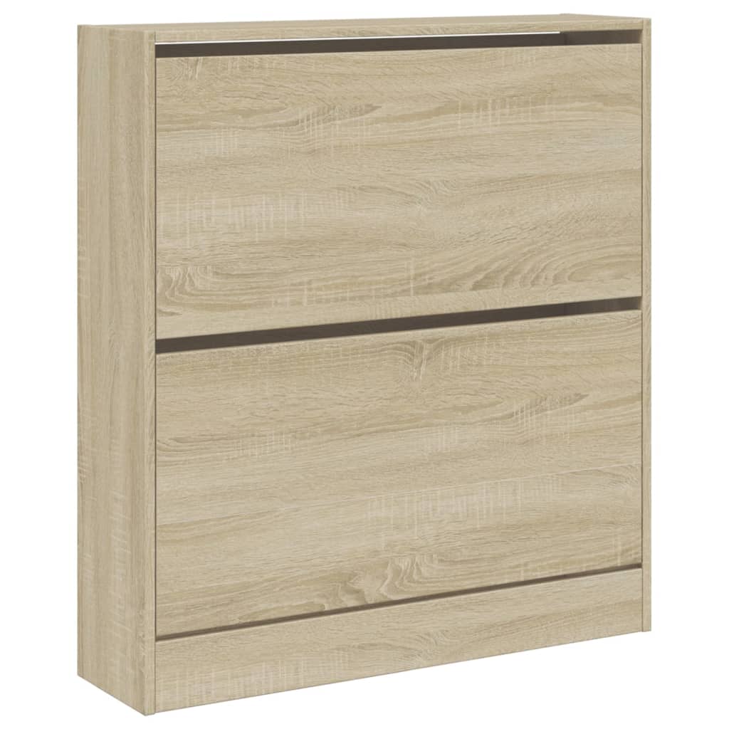 Schoenenkast 80x21x87,5 cm bewerkt hout sonoma eikenkleurig Schoenenrekken | Creëer jouw Trendy Thuis | Gratis bezorgd & Retour | Trendy.nl