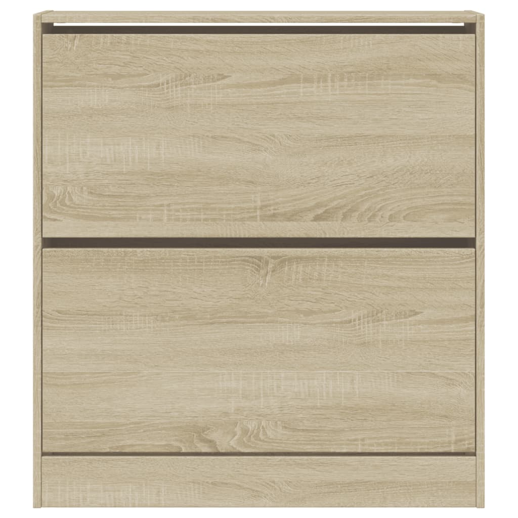 Schoenenkast 80x21x87,5 cm bewerkt hout sonoma eikenkleurig Schoenenrekken | Creëer jouw Trendy Thuis | Gratis bezorgd & Retour | Trendy.nl