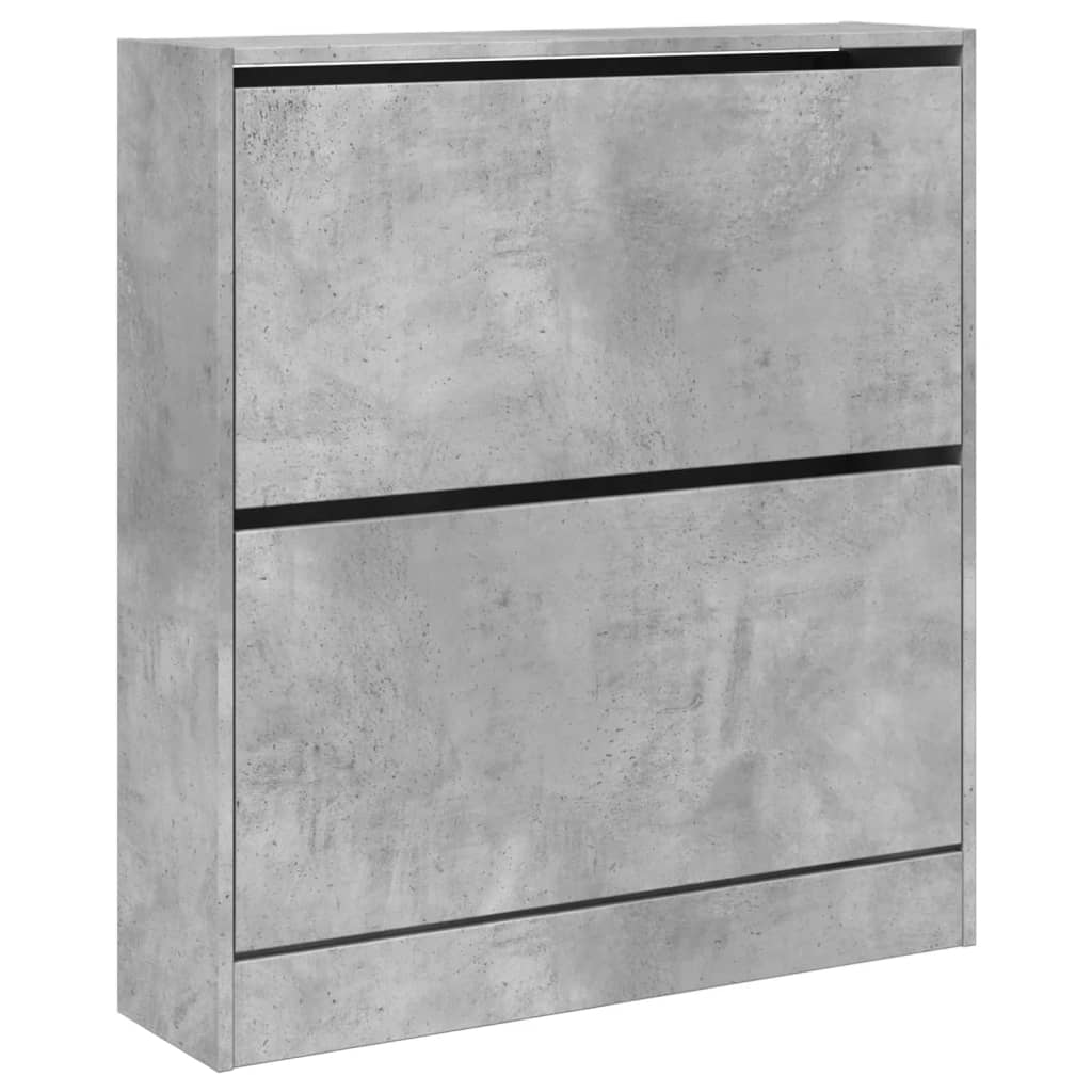 Schoenenkast 80x21x87,5 cm bewerkt hout betongrijs Schoenenrekken | Creëer jouw Trendy Thuis | Gratis bezorgd & Retour | Trendy.nl