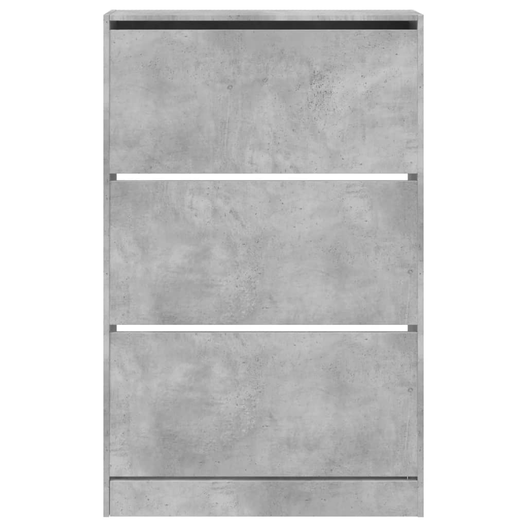 Schoenenkast 80x21x125,5 cm bewerkt hout betongrijs Schoenenrekken | Creëer jouw Trendy Thuis | Gratis bezorgd & Retour | Trendy.nl