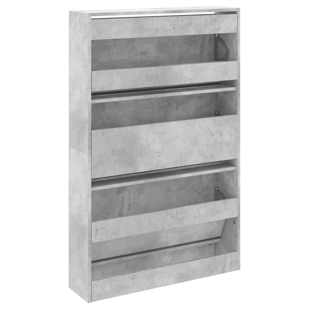 Schoenenkast 80x21x125,5 cm bewerkt hout betongrijs Schoenenrekken | Creëer jouw Trendy Thuis | Gratis bezorgd & Retour | Trendy.nl