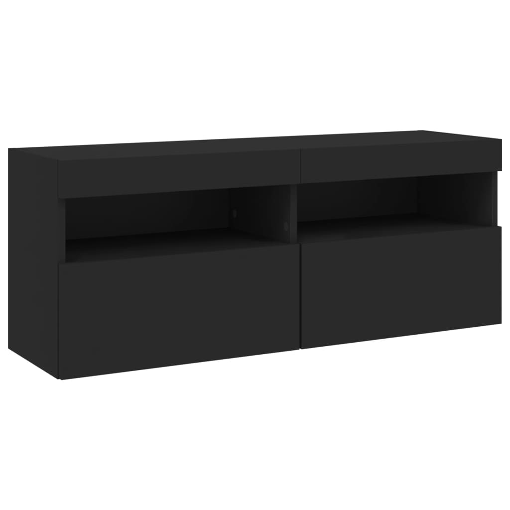 7-delige Tv-wandmeubelset met LED-verlichting zwart Tv-meubels | Creëer jouw Trendy Thuis | Gratis bezorgd & Retour | Trendy.nl
